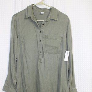 Army Green Old Navy Shirt Dress